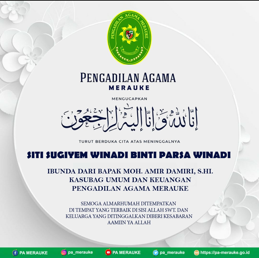 ucapan duka Ibu Pak Amir